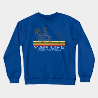 Van Life Living the Drean Surfing Girl Crewneck Sweatshirt